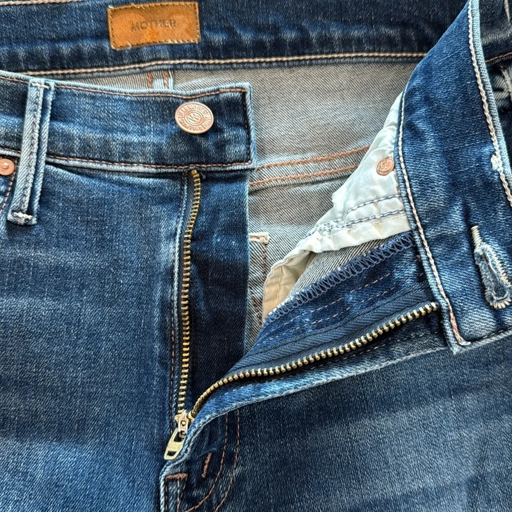 Mother The Insider Crop Step Chew Wash Dancing On Coals 25 distressed raw hem